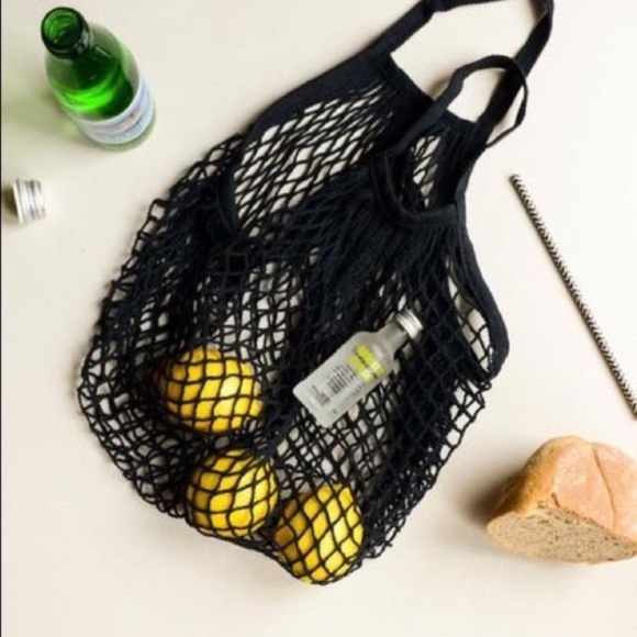 💥 CLEARANCE French Market Cotton Open Net Short Handle Tote - Picture 3 of 5